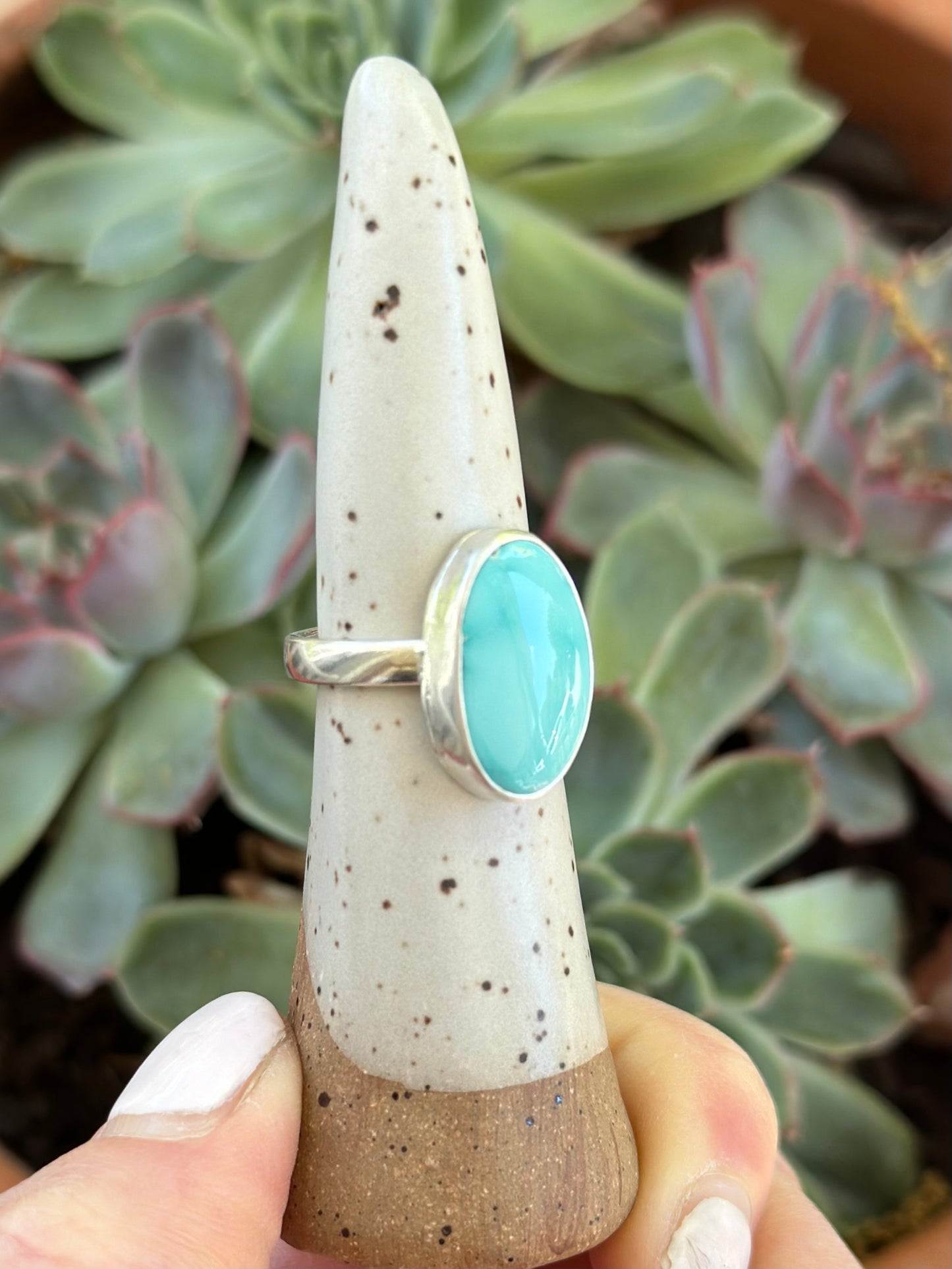 Fox Turquoise Ring in size 7.5