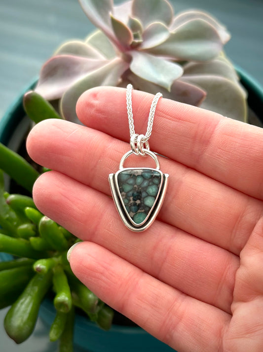 Desert Bloom Variscite V Pendant