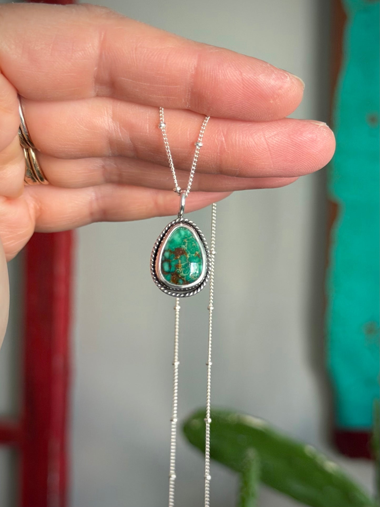 Patagonia Turquoise Little Necklace in Green Twist