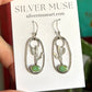 Emerald Valley Turquoise Cactus Hoop Dangle Earrings