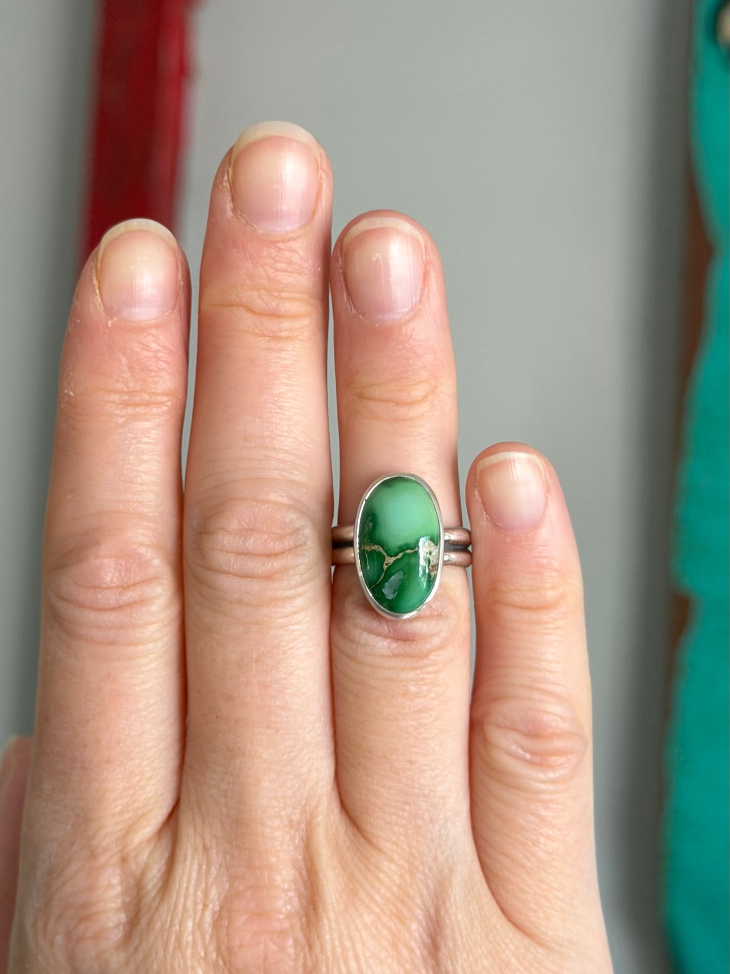 Emerald Valley Turquoise Ring in Green size 6