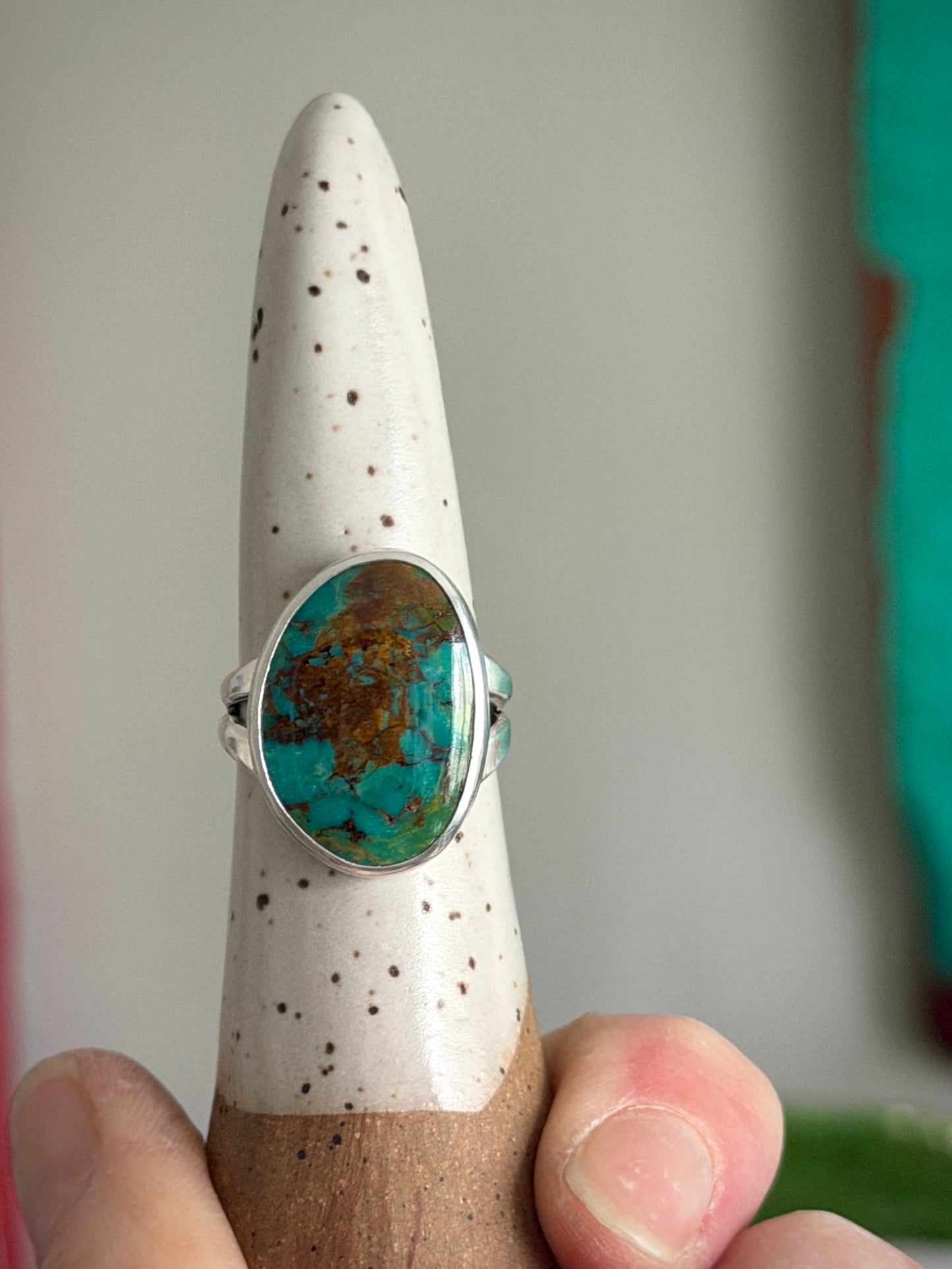 Rising Phoenix Turquoise Ring in size 8.5
