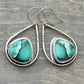 Desert Bloom Variscite Teardrop Hoops v3