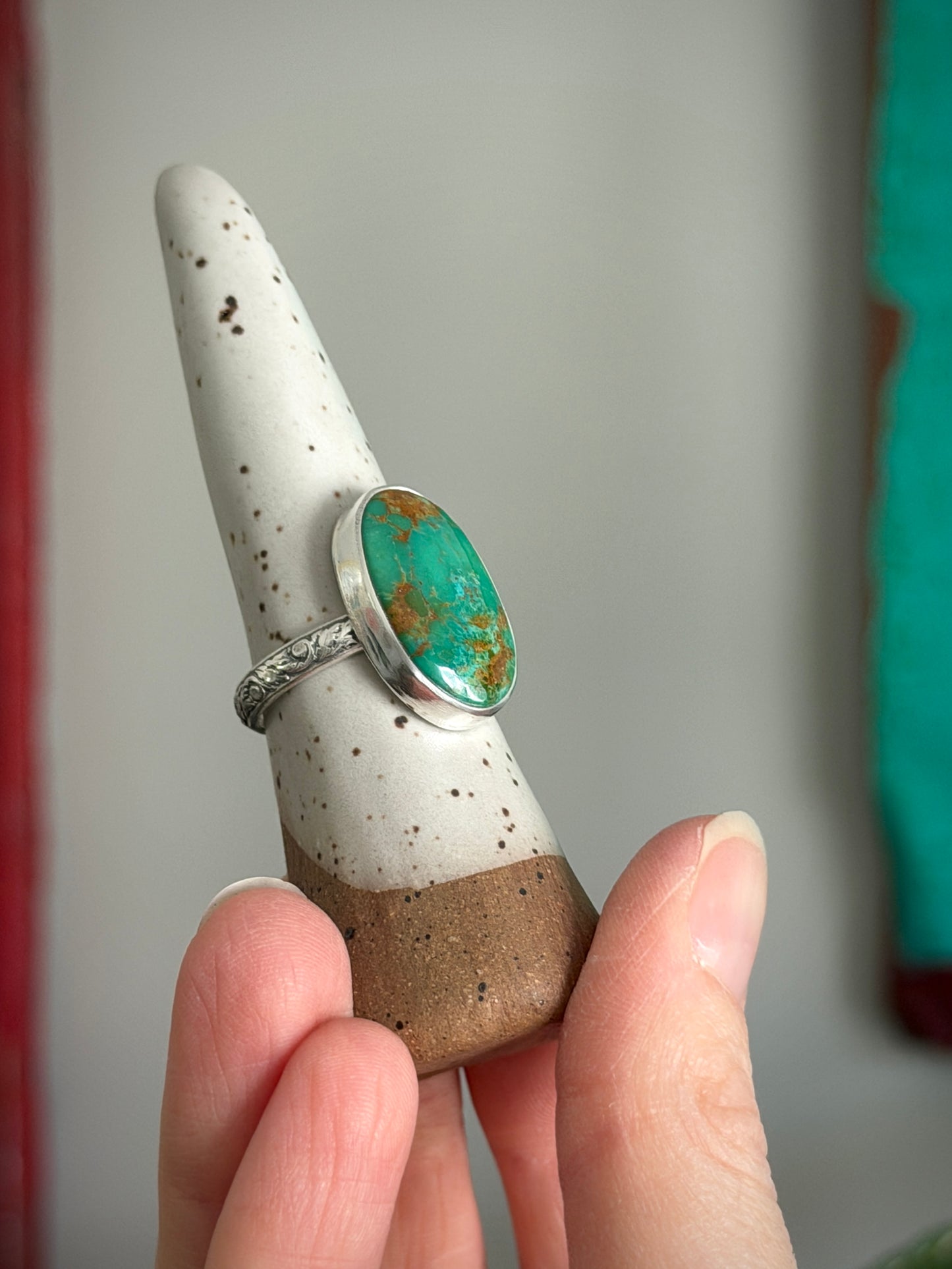 Rising Phoenix Turquoise Ring in size 9.5