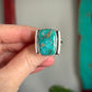 Patagonia Turquoise Art Deco Ring size 10.5