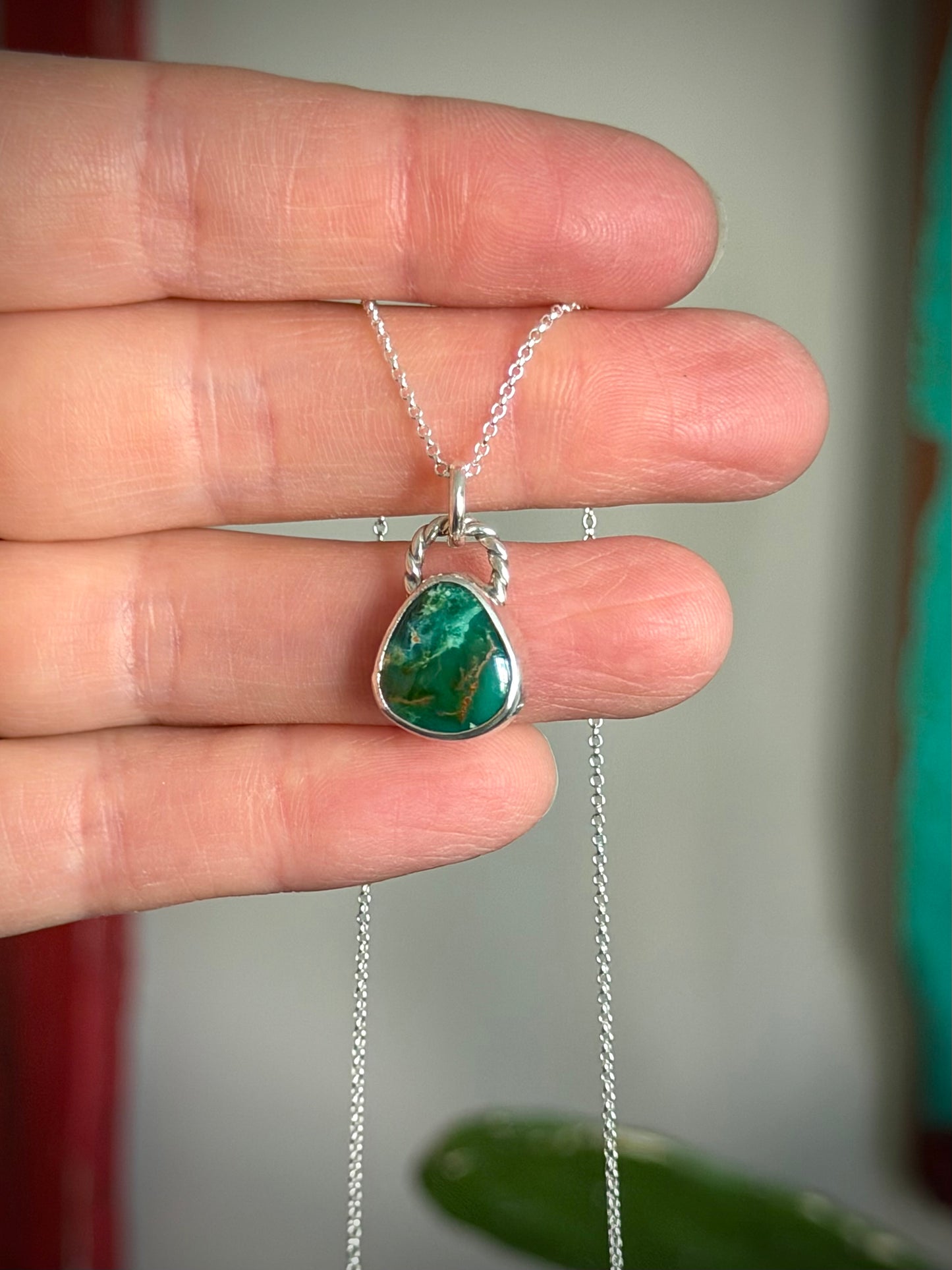 High grade Royston Turquoise Little Necklace in Teal-Green
