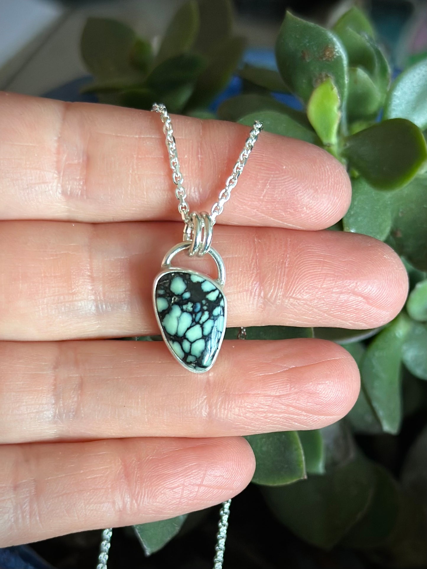 Blueboy Variscite Black + Mint Pendant