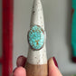 #8 Turquoise Art Deco Crescent Ring size 8.25