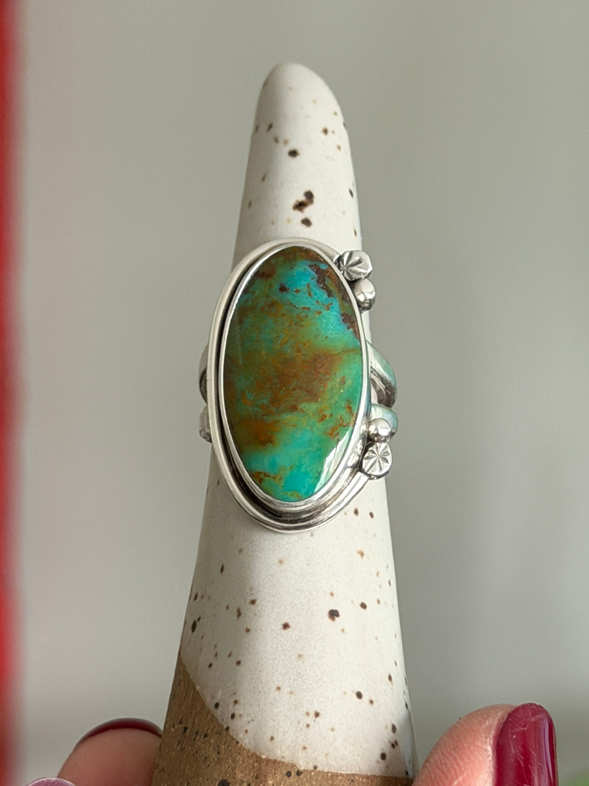 Rising Phoenix Turquoise Funky Ring size 6.5
