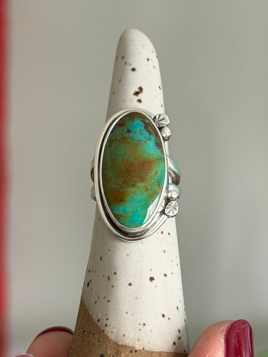 Rising Phoenix Turquoise Funky Ring size 6.5