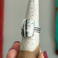White Buffalo Rectangle Ring size 9