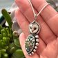 New Lander Variscite Laura Mears Owl Face in yellow and black