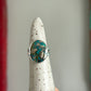 Morenci 2 Turquoise Ring with Pyrite size 4.75