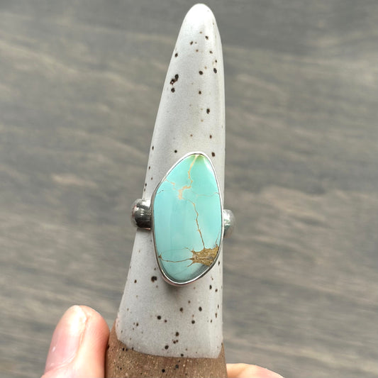 Royston Turquoise Pale Blue Statement Ring size 8-1/2