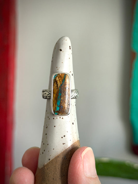 Royston Ribbon Turquoise Ring in size 5.75