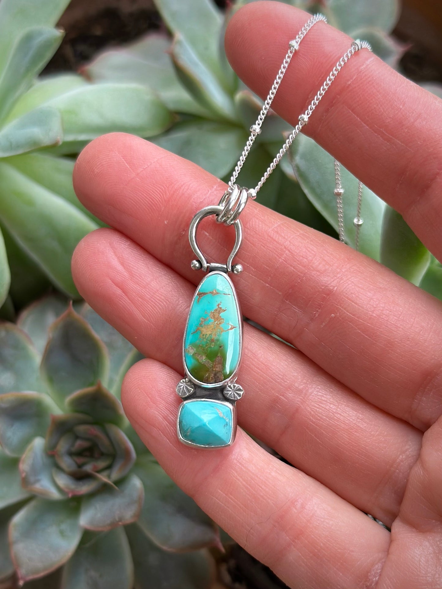 Royston Turquoise Small Totem Pendant