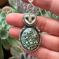 New Lander Variscite Laura Mears Owl Pendant