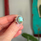 Thunderbird Turquoise Art Deco Ring size 6.25