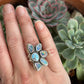 Coober Pedy Opal Half Flower Ring in size 7-3/4