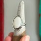 White Buffalo Art Deco Ring size 9.5