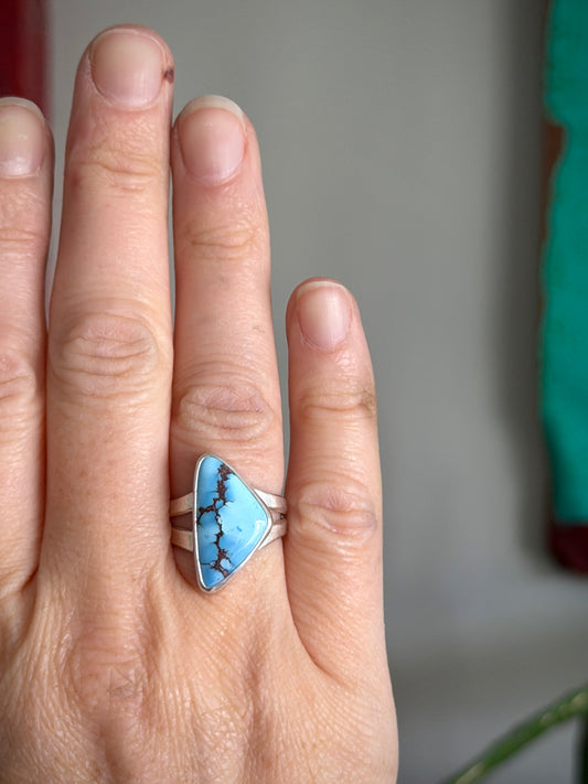 Golden Hills Turquoise Triangle Ring size 7.25