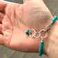 Blue Ridge Turquoise Bracelet with Layered Heart 6-7 inch