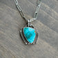 Fox Turquoise Art Deco Pendant in Blue v3