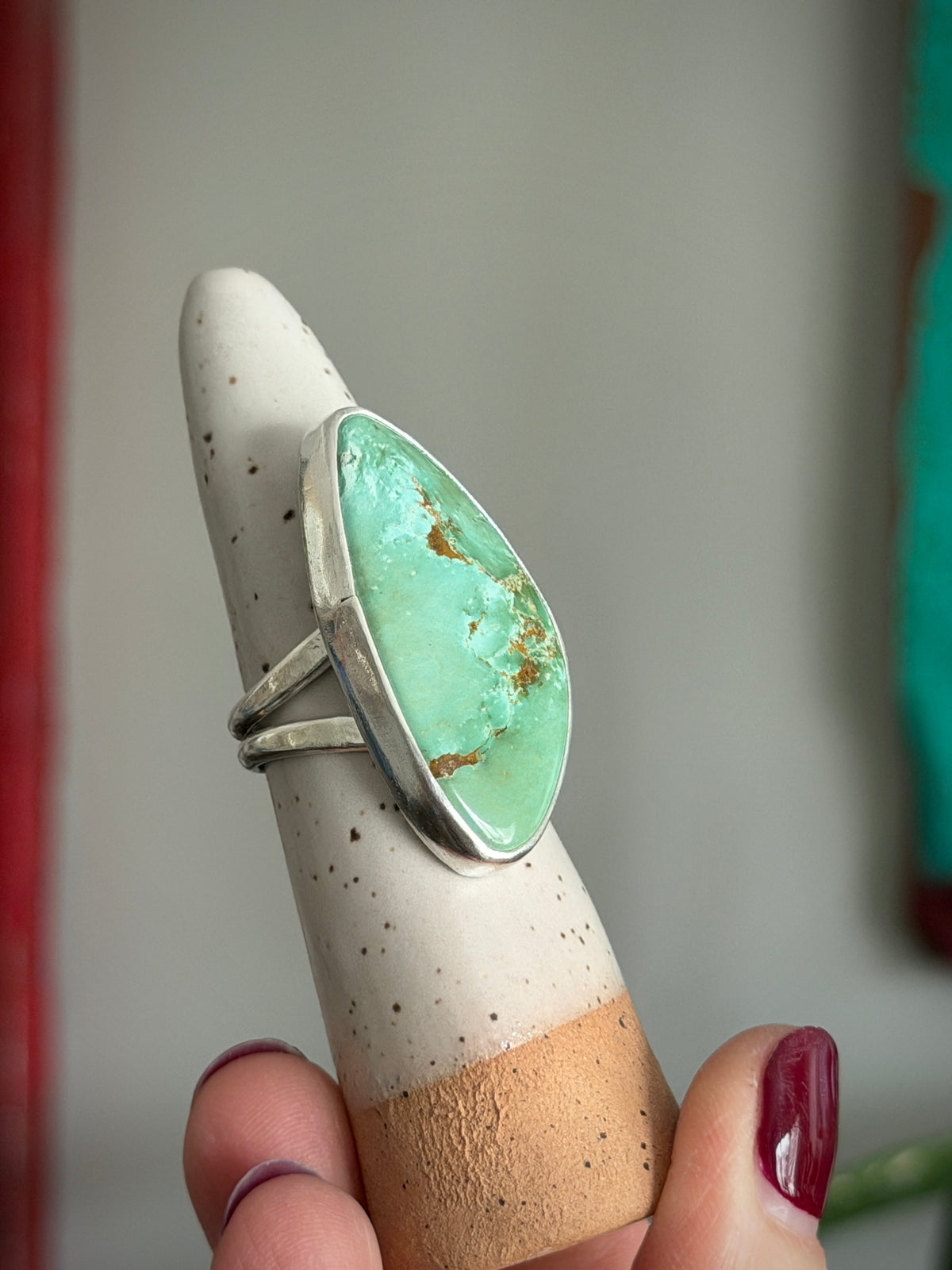 Fox Turquoise Ring size 10.75