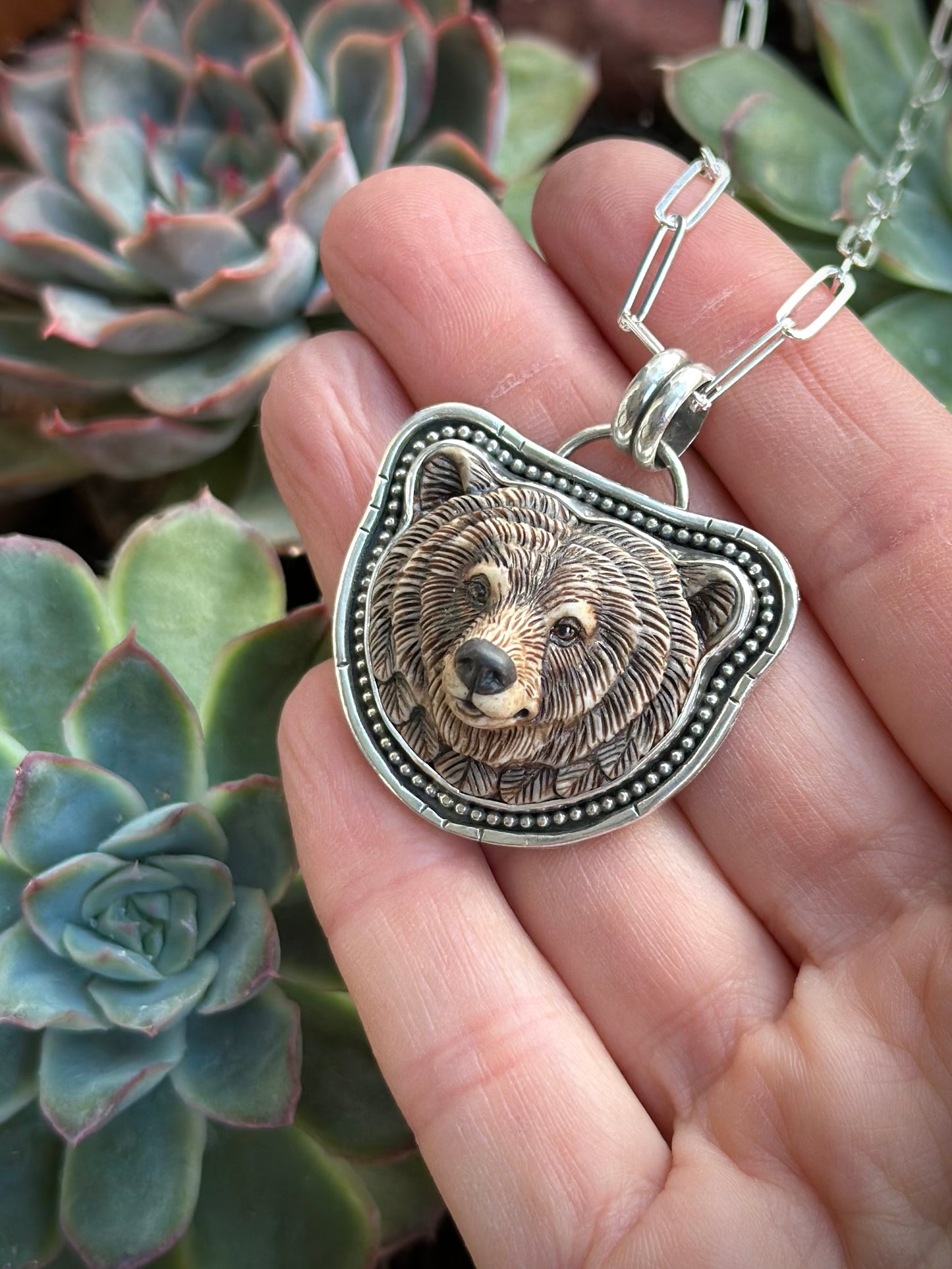 Laura Mears Bear Face Pendant