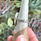 Nautilus Variscite Ring size 8.75 Swirl Flower Band