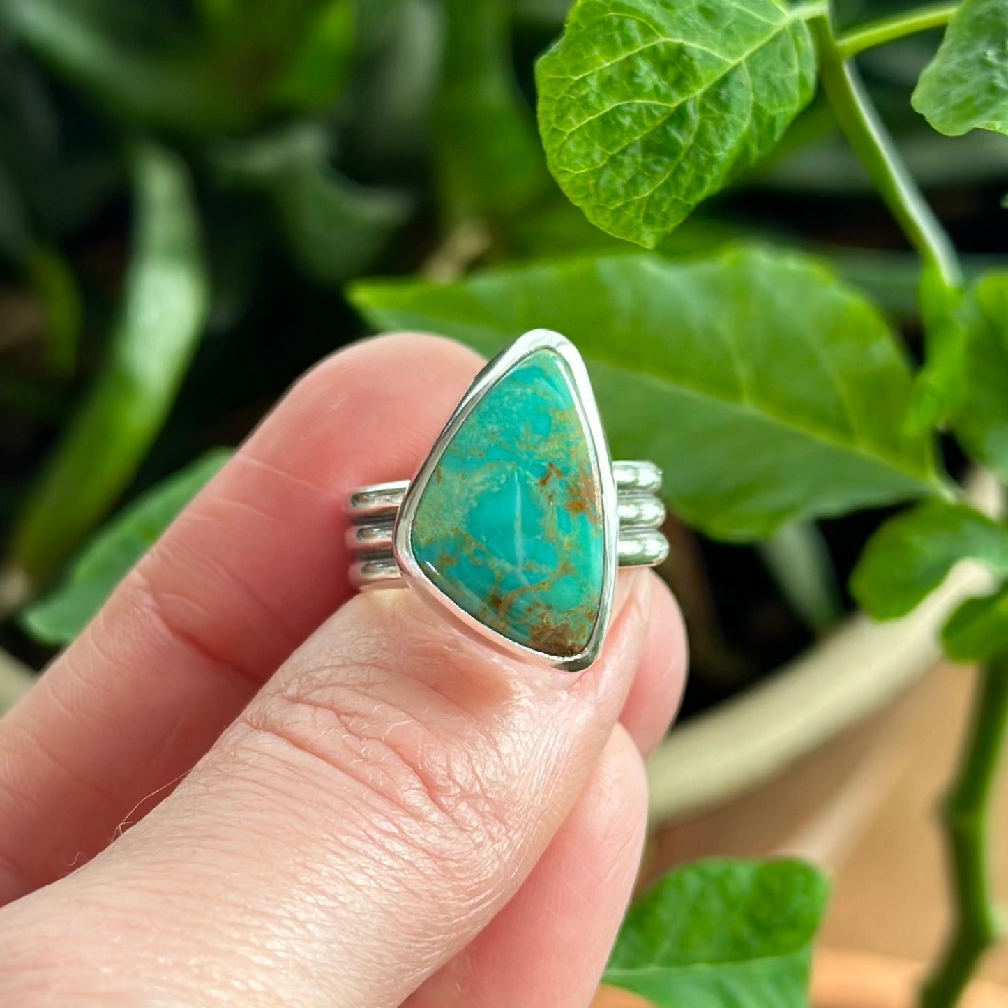 Rising Phoenix Turquoise Ring in size 7.25