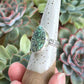 Nautilus Variscite Ring size 8.75 Swirl Flower Band
