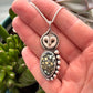 New Lander Variscite Laura Mears Owl Face in yellow and black