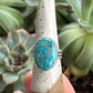 Catalina Turquoise Ring in Webbed Blue in size 8.5