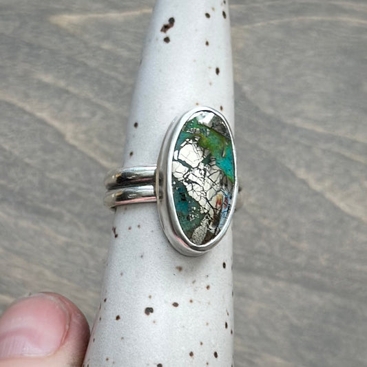 Morenci 2 Turquoise Ring in size 7
