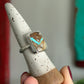 Royston Ribbon Turquoise Ring Fleur Band size 8.25