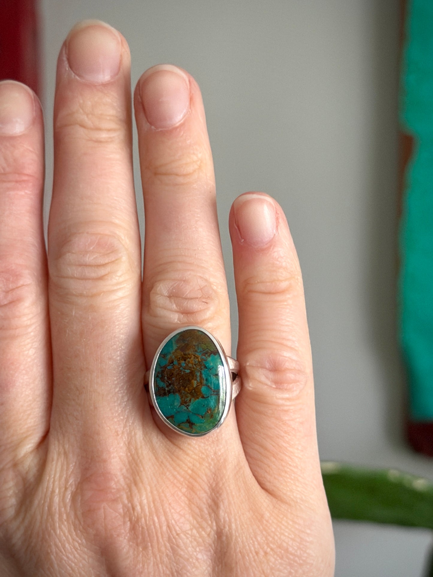Rising Phoenix Turquoise Ring in size 8.5