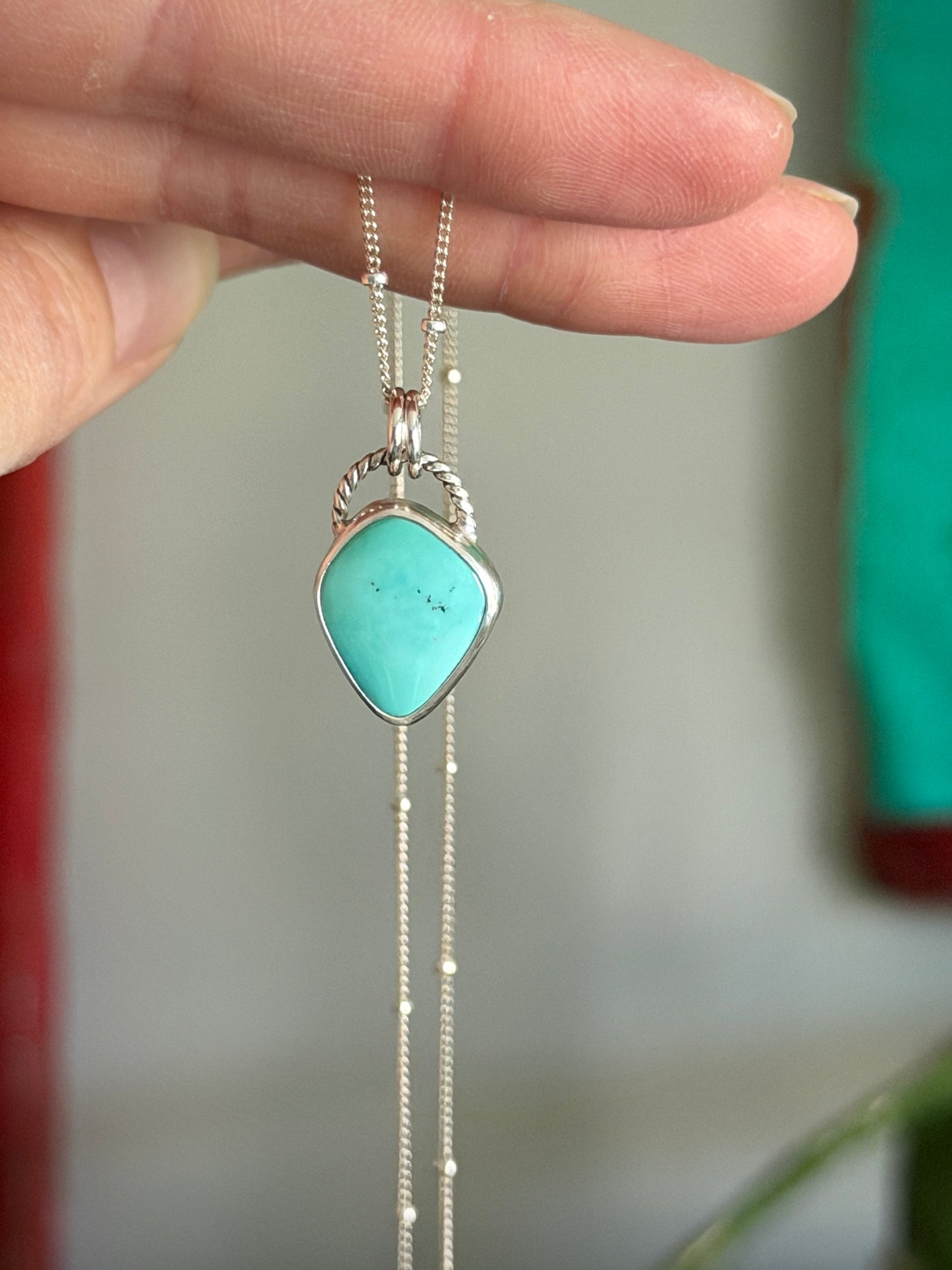 Royston Turquoise Kite Pendant Pale Blue