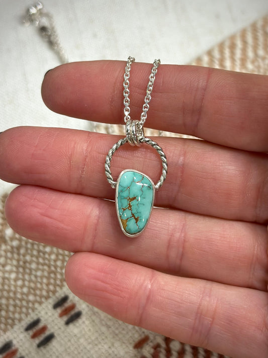 Royston Turquoise Twist Loop Necklace