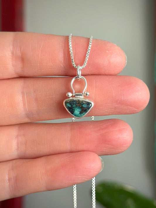 Blueboy Variscite Little Pinned Hinge Necklace