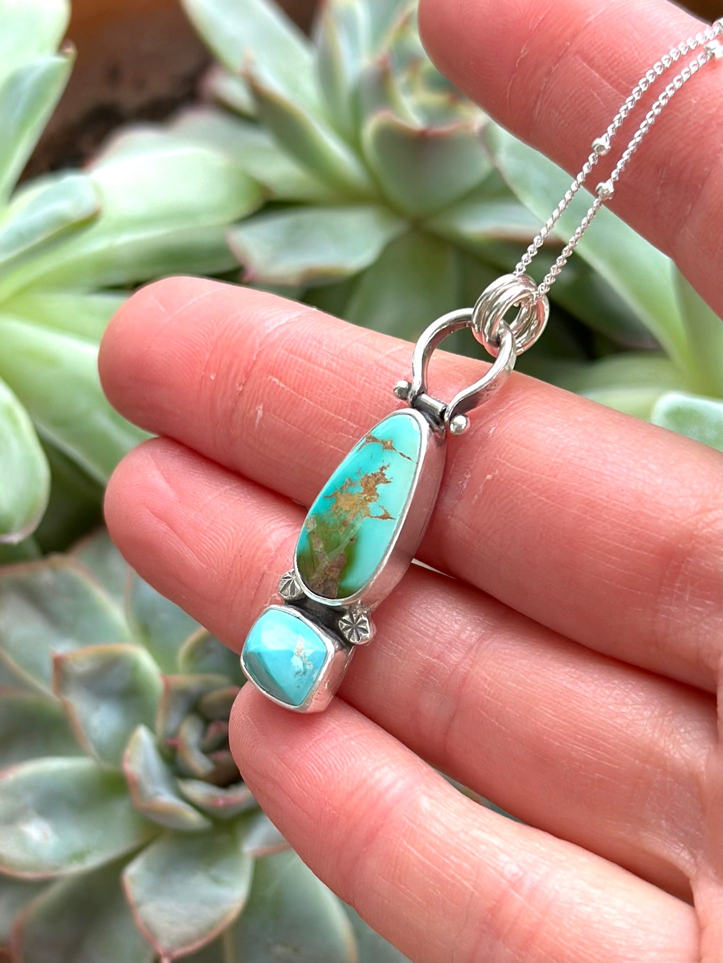 Royston Turquoise Small Totem Pendant