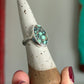 Calypso Variscite Ring Fleur Band size 7.5