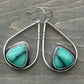 Desert Bloom Variscite Teardrop Hoops