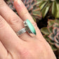Minty Desert Bloom Variscite Ring in size 7.5