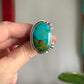 Kingman Turquoise Starry Ring in size 7