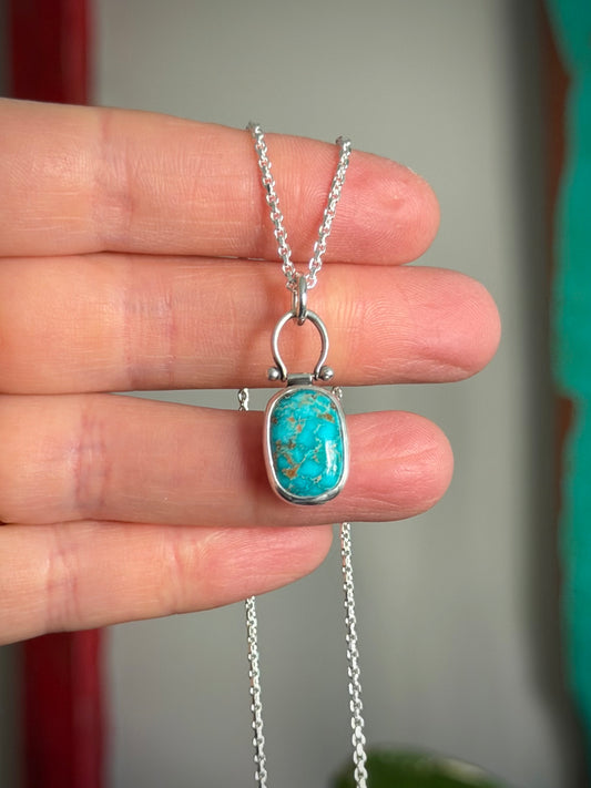 Patagonia Turquoise Little Pinned Hinge Necklace in Blue
