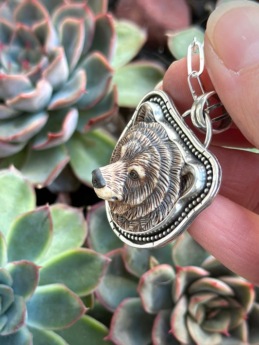 Laura Mears Bear Face Pendant