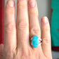 Royston Turquoise Ring size 8 STAMPED BAND