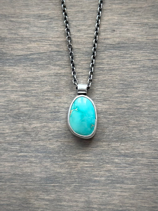 Fox Turquoise Pendant in Blue-green no. 1