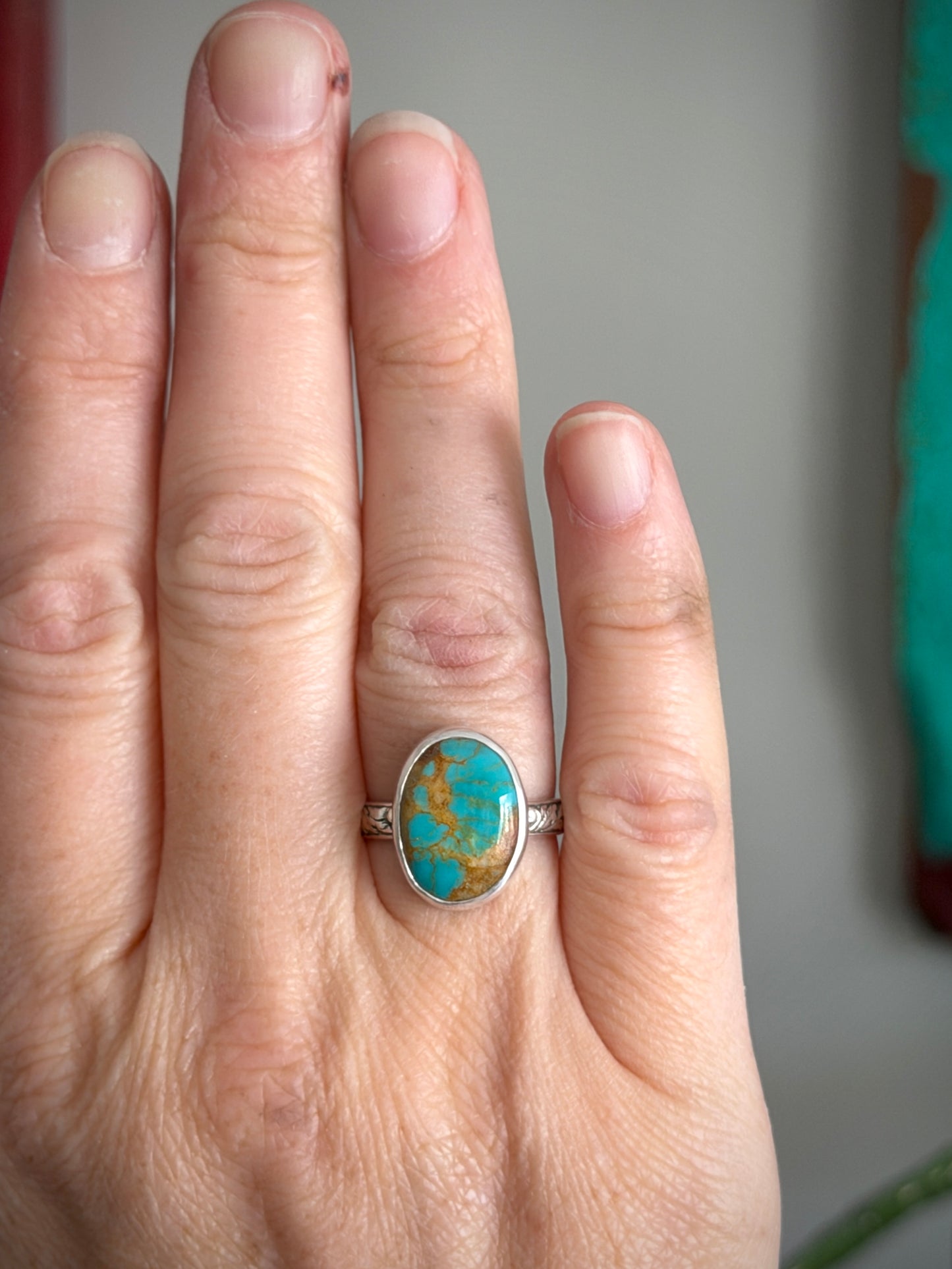 Royston Turquoise Ring size 7.75